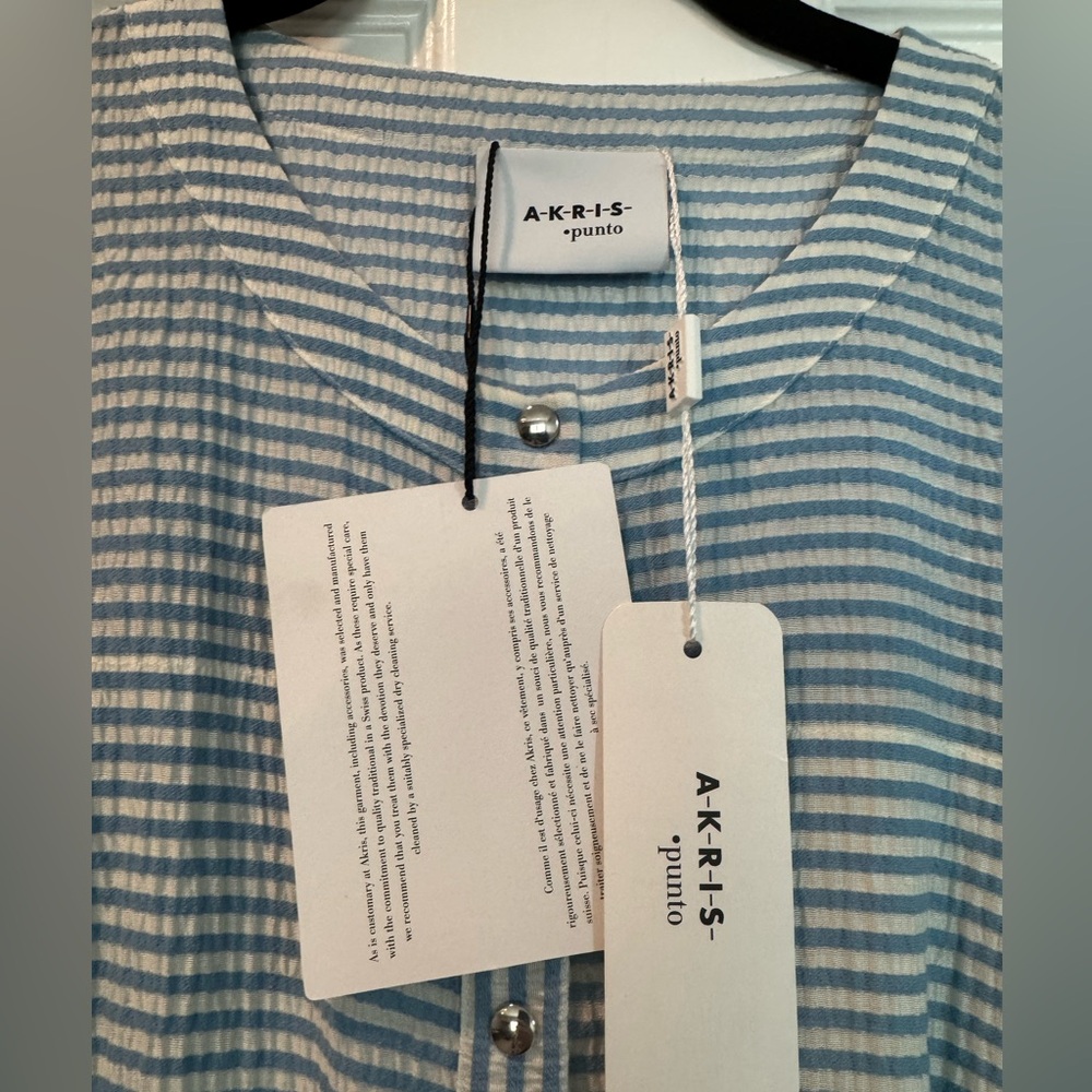 Akris Punto Midi Length Snap Front Belted Shirtdress - Picture 6 of 15